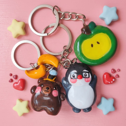 Handmade Bear Keychain